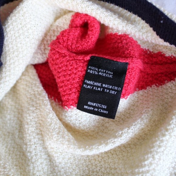 NWOT Multi Colored Cardigan by Dear Creatures Nautical Women's Size M Cotton - Picture 7 of 8